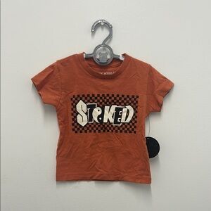 STOKED Kids Orange Graphic T-Shirt